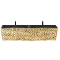 Plant Pot KAWALA Rattan 80 cm Sand Beige