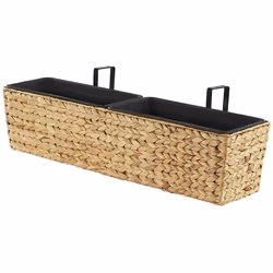 Plant Pot KAWALA Rattan 80 cm Sand Beige