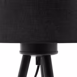 Set of 2 Table Lamps TOBOL Ash Wood Black