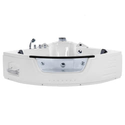 Corner Hot Tub with LED MARTINICA 1980 x 1440 mm White