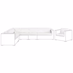 Outdoor Cushion Cover Set XXL Off-White