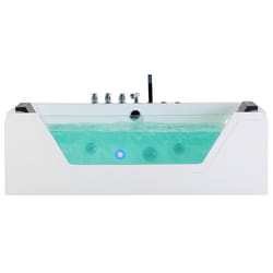 Corner Hot Tub with LED SAMANA 1530 x 710 mm White