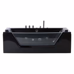 Corner Hot Tub with LED SAMANA 1530 x 710 mm Black