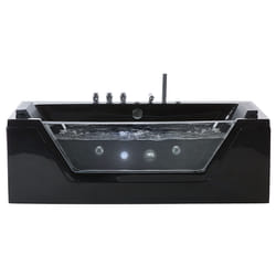 Corner Hot Tub with LED SAMANA 1620 x 760 mm Black