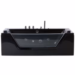 Corner Hot Tub with LED SAMANA 1620 x 760 mm Black
