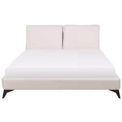 Bed Chenille MELLE 180 x 200 cm (EU Super King) Light Beige