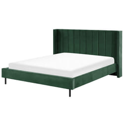 Bed Velvet VILLETTE 180 x 200 cm (EU Super King) Dark Green