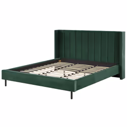 Bed Velvet VILLETTE 180 x 200 cm (EU Super King) Dark Green
