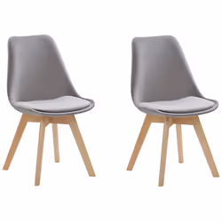 Set of 2 Dining Chairs DAKOTA II Velvet Grey