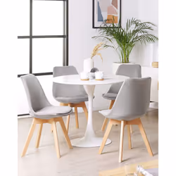 Set of 2 Dining Chairs DAKOTA II Velvet Grey