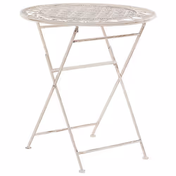 Bistro Table TRIESTE 70 cm 70 cm Metal Light Beige