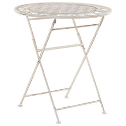 Bistro Table TRIESTE 70 cm 70 cm Metal Light Beige