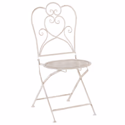 Set of 2 Garden Chairs TRIESTE Folding Metal Light Beige