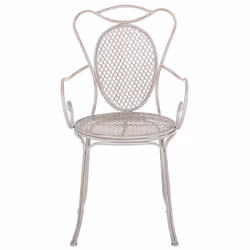 Set of 2 Garden Chairs CILENTO Metal Grey