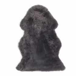 Sheepskin Rug Dark Grey ULURU