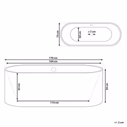 Freestanding Bathtub CATALINA 1700 x 750 mm White