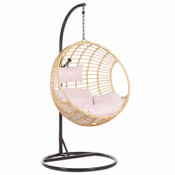 Hanging Chair with Stand ASPIO PE Rattan Natural