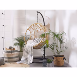 Hanging Chair with Stand ASPIO PE Rattan Natural