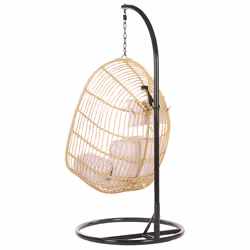 Hanging Chair with Stand CASOLI PE Rattan Natural