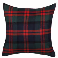 Set of 2 Cushions Reindeer Print 45 x 45 cm Green with Red RUDOLPH