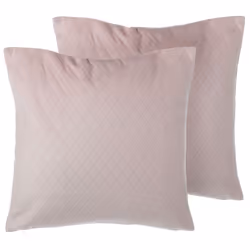 Set of 2 Decorative Cushions PASQUE Velvet 45 x 45 cm Pink Solid