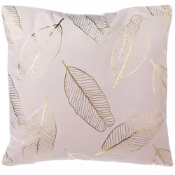 Set of 2 Decorative Cushions FREESIA Velvet 45 x 45 cm Pink Plant Pattern