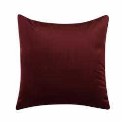 Set of 2 Velvet Cushions Leaf Pattern 45 x 45 cm Burgundy CALLA