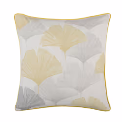 Set of 2 Cushions Leaf Pattern 45 x 45 cm Multicolour CANDYTUFT