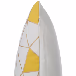 Set of 2 Decorative Cushions CLARKIA Cotton 45 x 45 cm Yellow Geometric Pattern