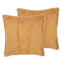 Set of 2 Cushions 45 x 45 cm Yellow KAVALAM