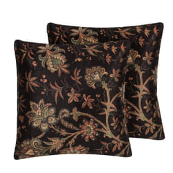 Set of 2 Cushions Flower Print 45 x 45 cm Multicolour KARUR