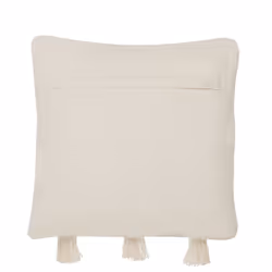 Set of 2 Cotton Cushions with Tassels 45 x 45 cm Beige and Black THONDI