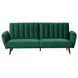 Sofa Bed VIMMERBY Velvet Emerald Green 3 Seater