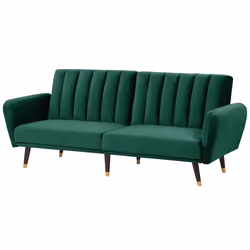 Sofa Bed VIMMERBY Velvet Emerald Green 3 Seater