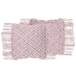 Set of 2 Decorative Cushions YANIKLAR Cotton 40 x 40 cm Pink Geometric Pattern