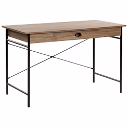 Home Office Desk CASCO Taupe 120 cm 60 cm with Storage