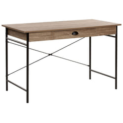 Home Office Desk CASCO Taupe 120 cm 60 cm with Storage
