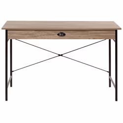 Home Office Desk CASCO Taupe 120 cm 60 cm with Storage