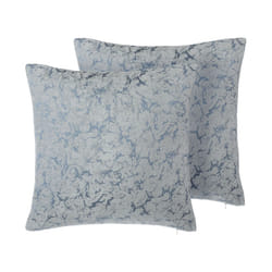 Set of 2 Cushions Cracked Pattern 45 x 45 cm Grey WISTERIA