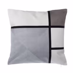 Set of 2 Cotton Cushions Geometric Pattern 45 x 45 cm Grey WEDELIA