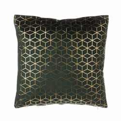 Set of 2 Velvet Cushions Geometric Pattern 45 x 45 cm Green CELOSIA
