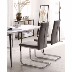 Set of 2 Dining Chairs ROCKFORD Velvet Grey - Additional view 5