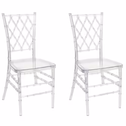 Set of 2 Dining Chairs CLARION Transparent