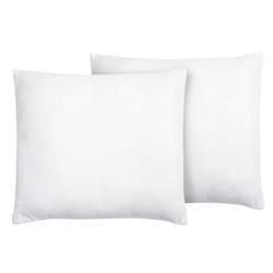 Set of 2 Pillows ERRIGAL Low Microfibre 80 x 80 cm White