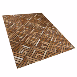 Cowhide Area Rug 160 x 230 cm Brown TEKIR