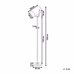 Floor Lamp TYRIA Adjustable Metal White