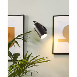 Spotlight Lamp TYRIA Adjustable Metal Black