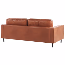 Living Room Set SAVALEN Faux Leather Golden Brown 4 Seater