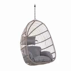 Rattan Hanging Chair Grey CASOLI