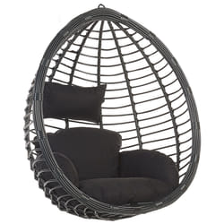 Hanging Chair PE Rattan Black TOLLO